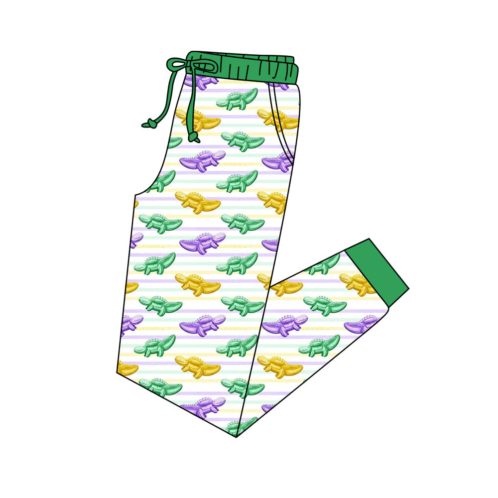 Adult women mardi gras dinosaur pants preorder