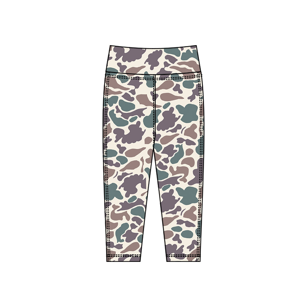 baby girl blue purple camo yoga leggings pants preorder