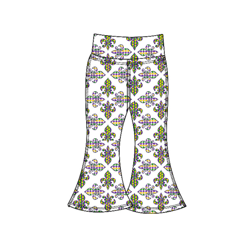 baby girl mardi gras yoga leggings pants preorder