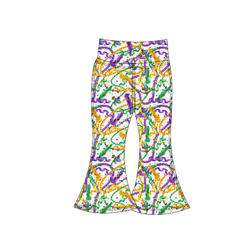 baby girl mardi gras yoga leggings pants preorder