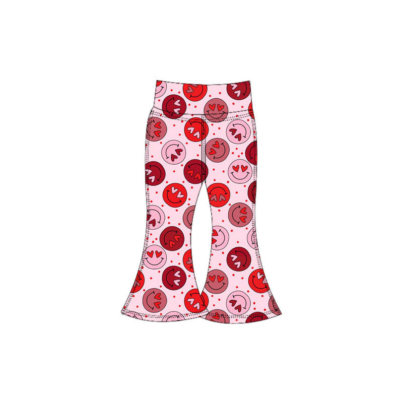 Valentines heart smile face kids yoga leggings pants preorder