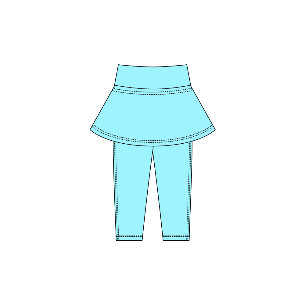 Blue color girls yoga skirt leggings pants preorder