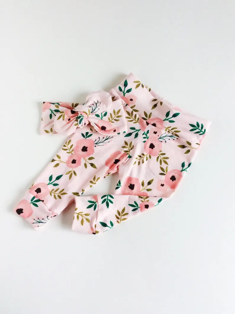Toddle baby girls floral leggings pants preorder