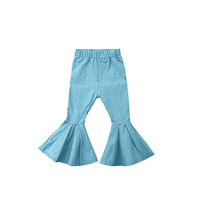 Toddle baby girls blue ruffle pants preorder