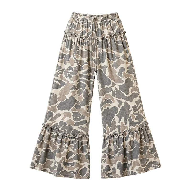 Adult women camo print wide leg yoga pants preorder