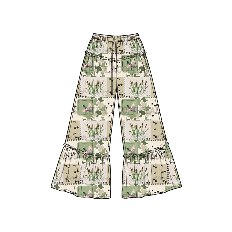 Mallard duck print girls bell bottoms preorder