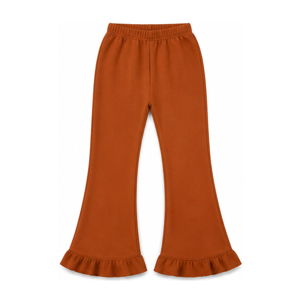 Solid orange girls sweatshirt fabrics bell bottoms preorder