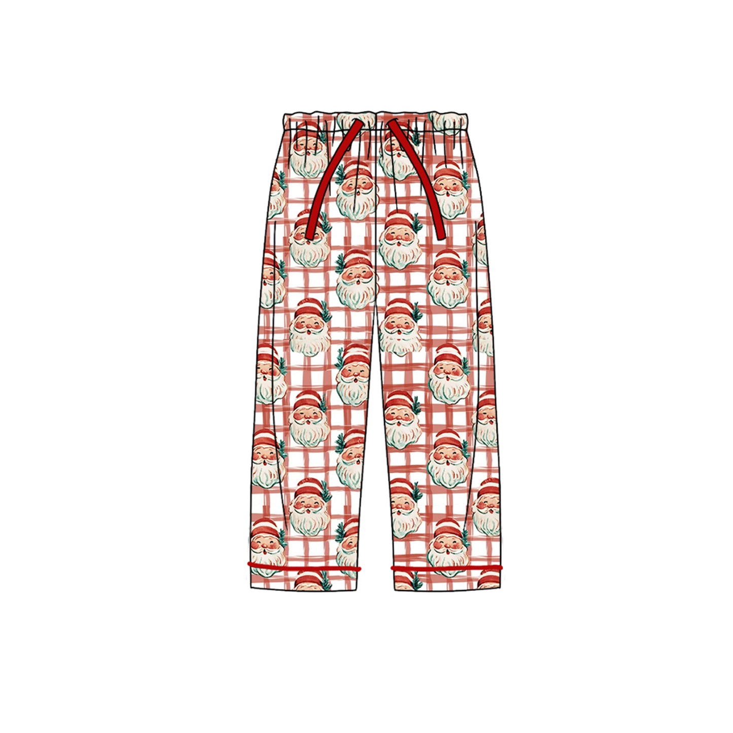 Adult women christmas santa print milk silk pants preorder