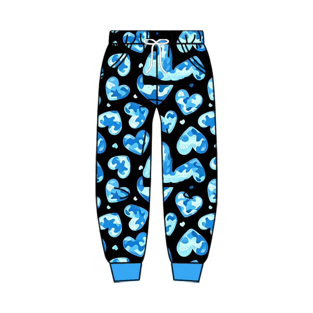 Valentines camo heart design kids milk silk pants preorder