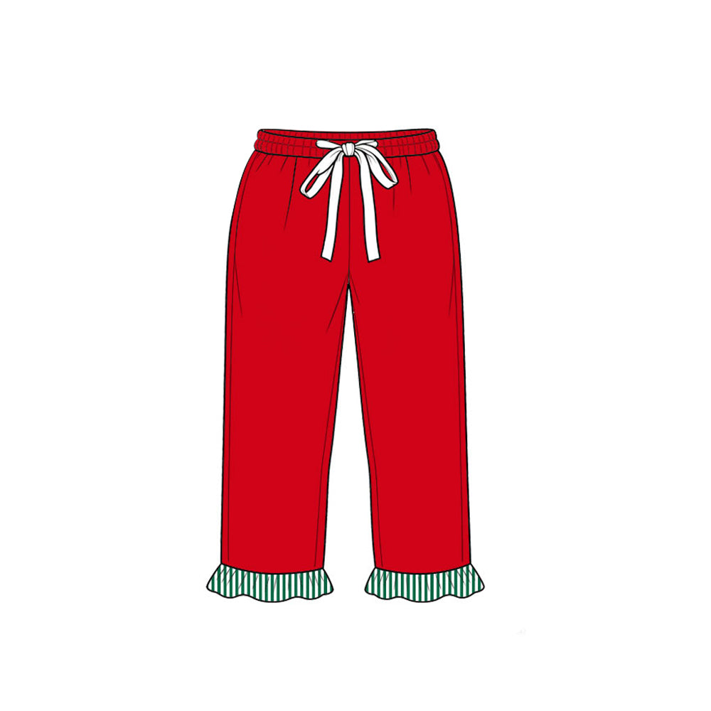 Red color kids Christmas holiday pants preorder
