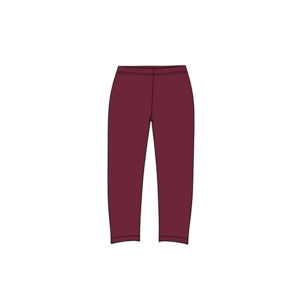 Maroon color baby girls yoga pants preorder