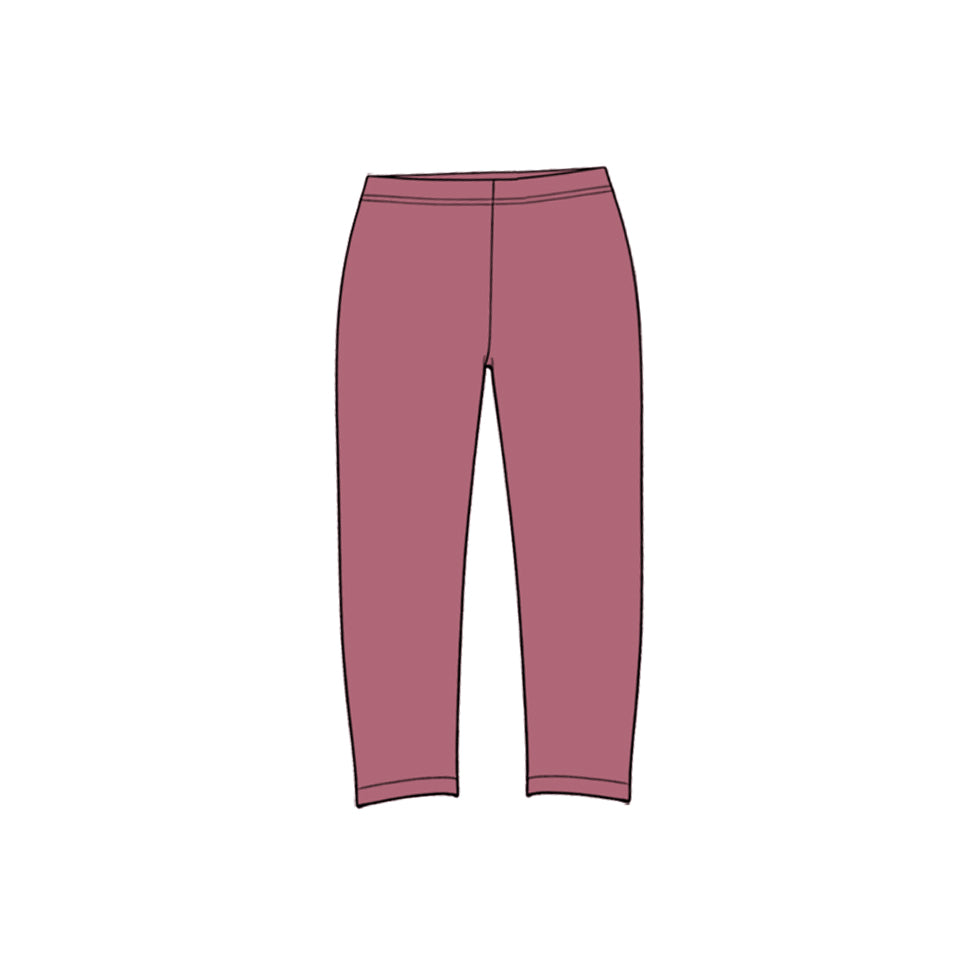 Dusty rose color baby girls yoga pants preorder