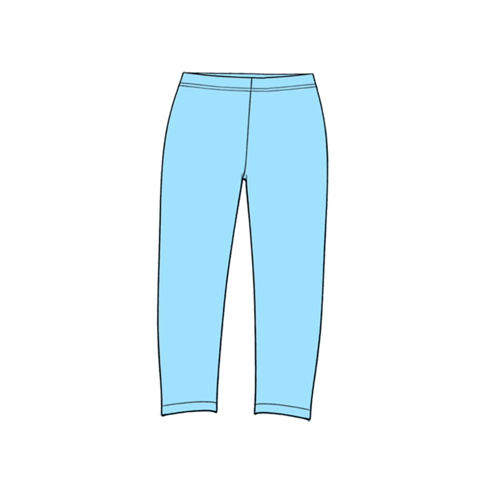 Blue color baby girls yoga pants preorder