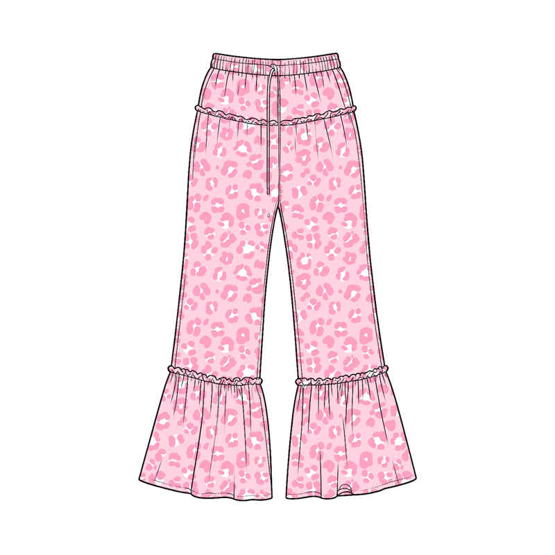 Leopard print kids milk silk pants preorder
