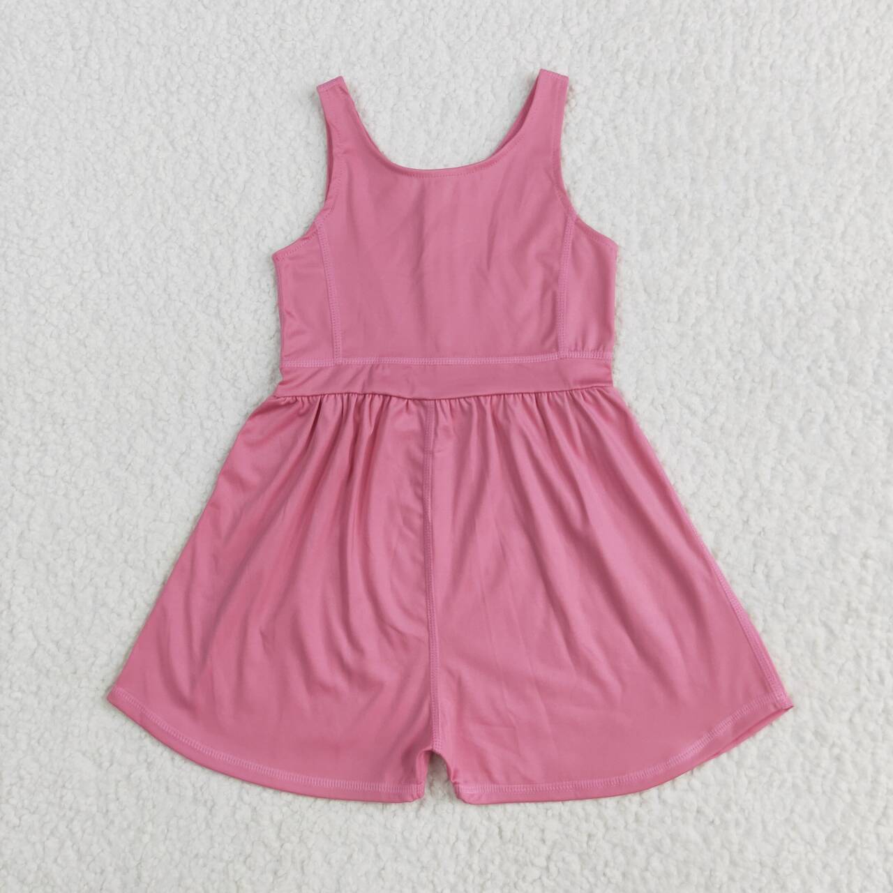Baby girls dark pink yoga active wear jumpsuit