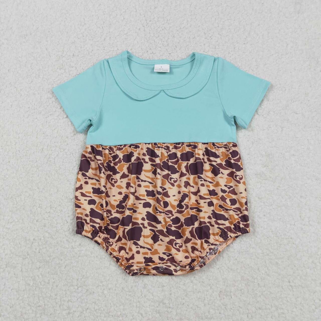 Toddle girls brown camo summer romper