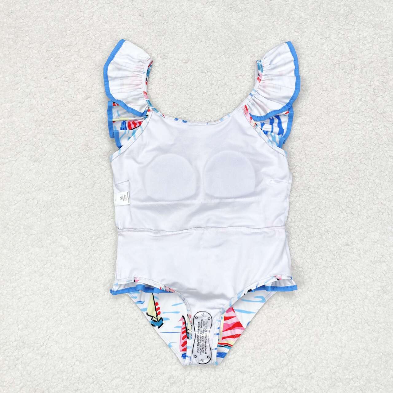 toddle girls one piece sailboat swimwear