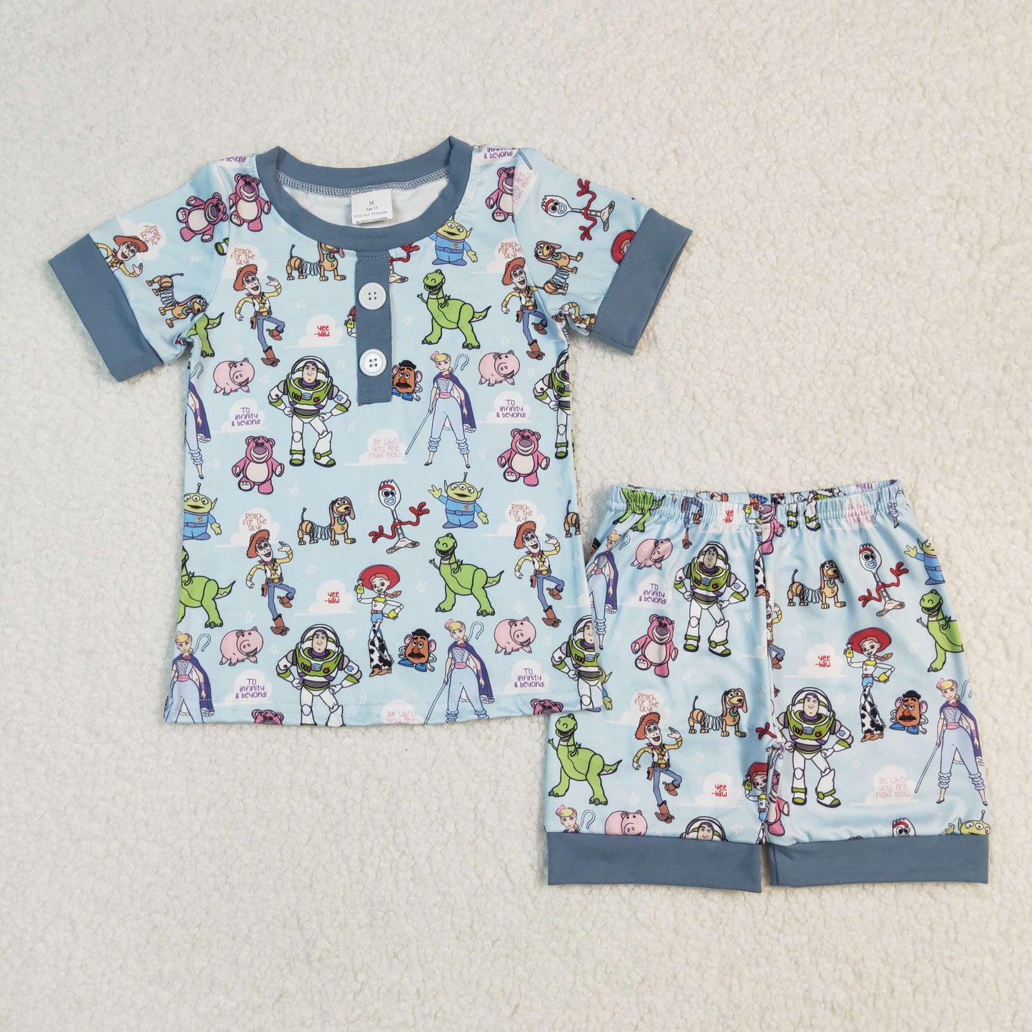 Baby boy cartoon story summer outfit