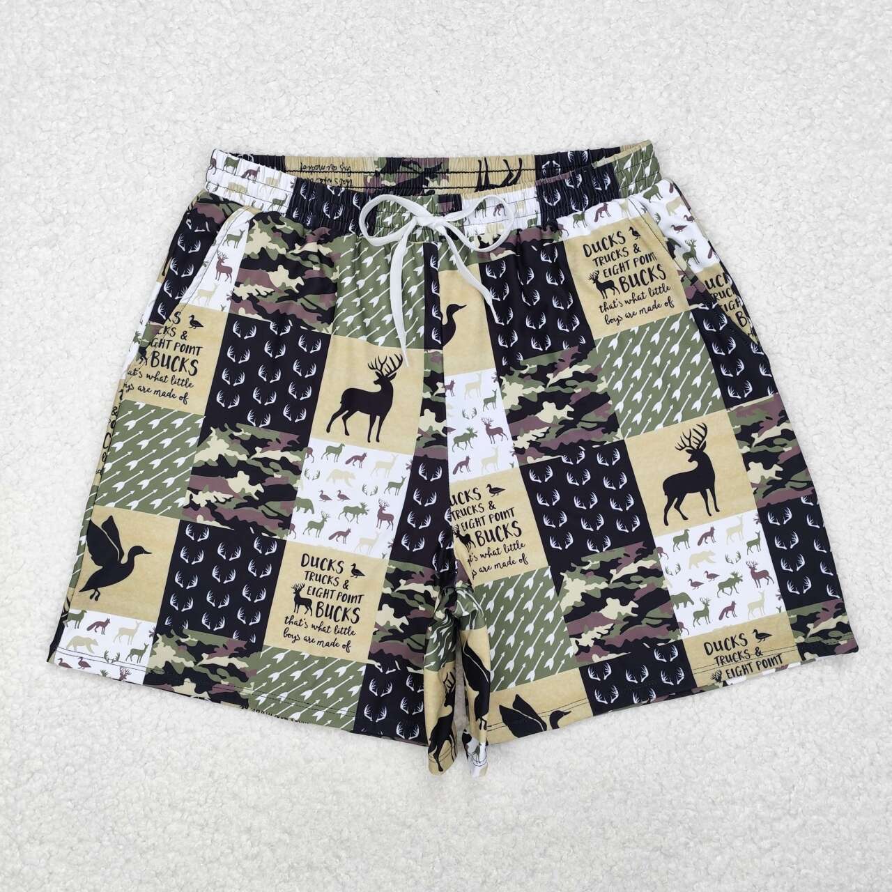 adult kids hunting season reindder swimwear boy swim trunks