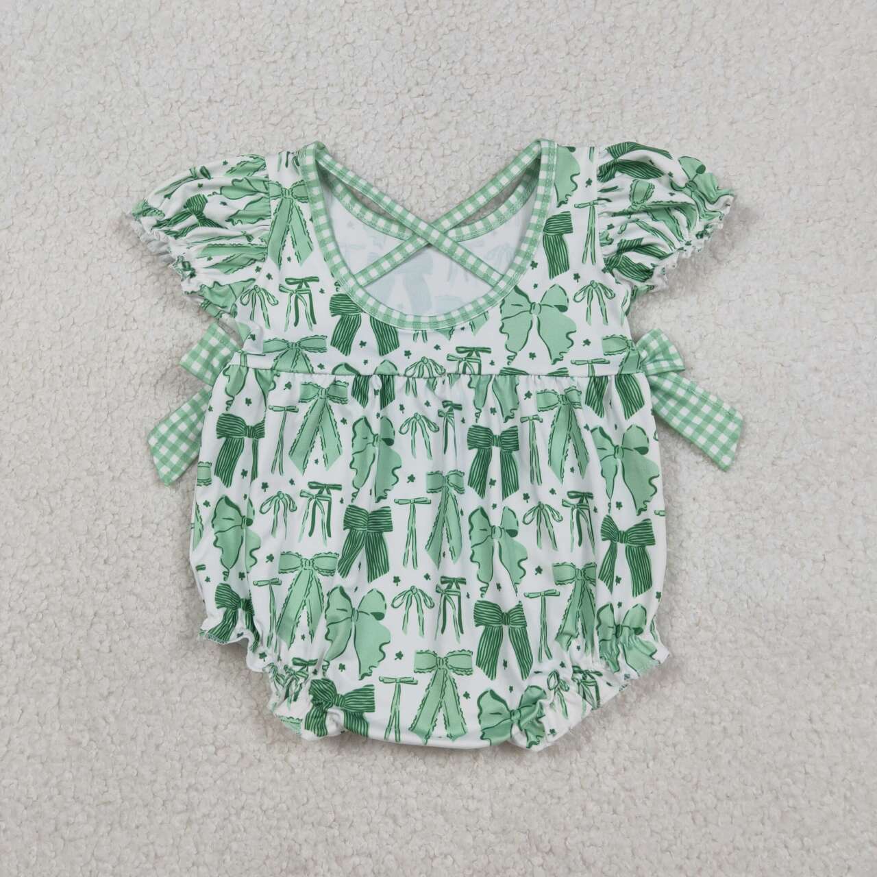 Toddle girls Saint Patrick's Day bow design romper