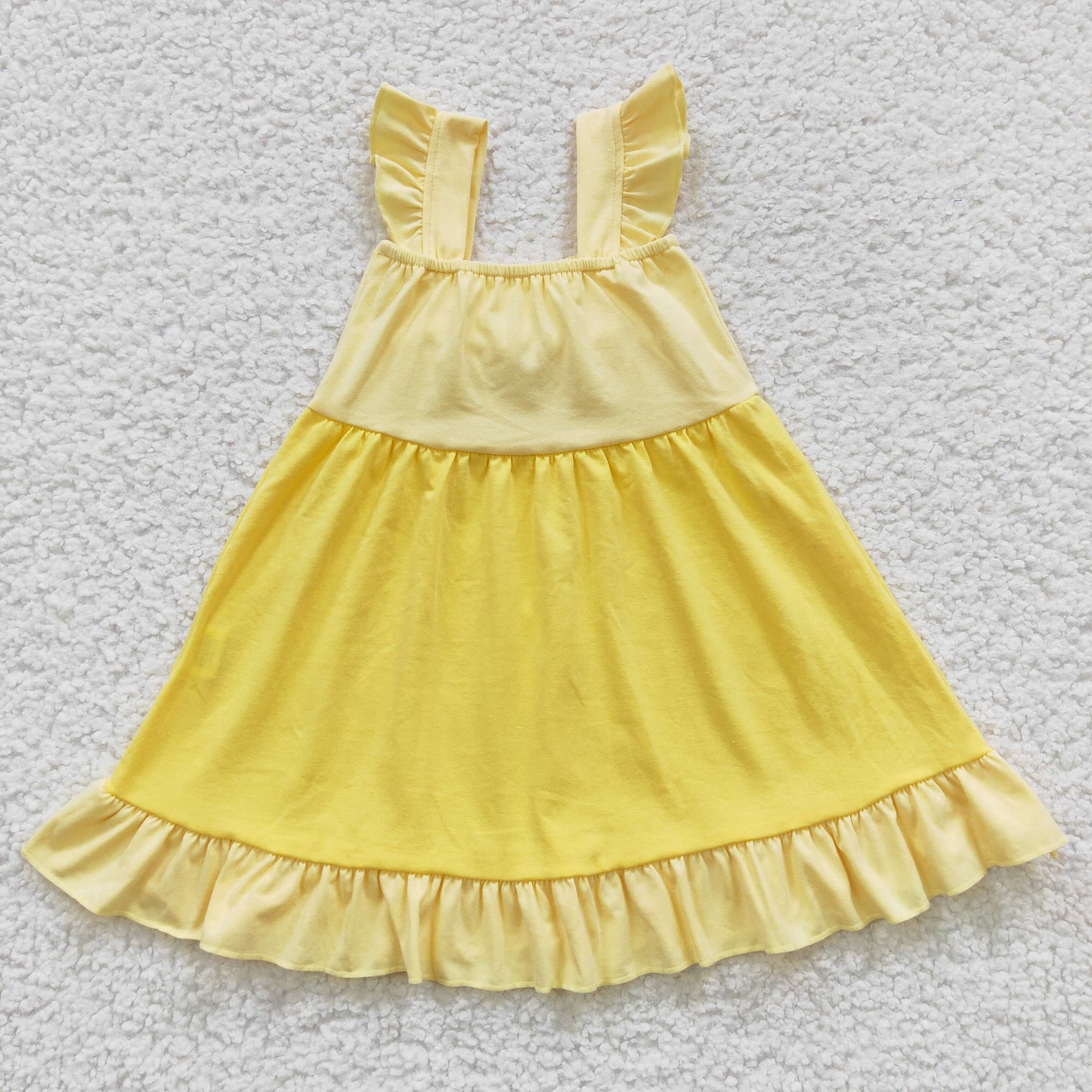 wholesale boutique yellow bowknot dress