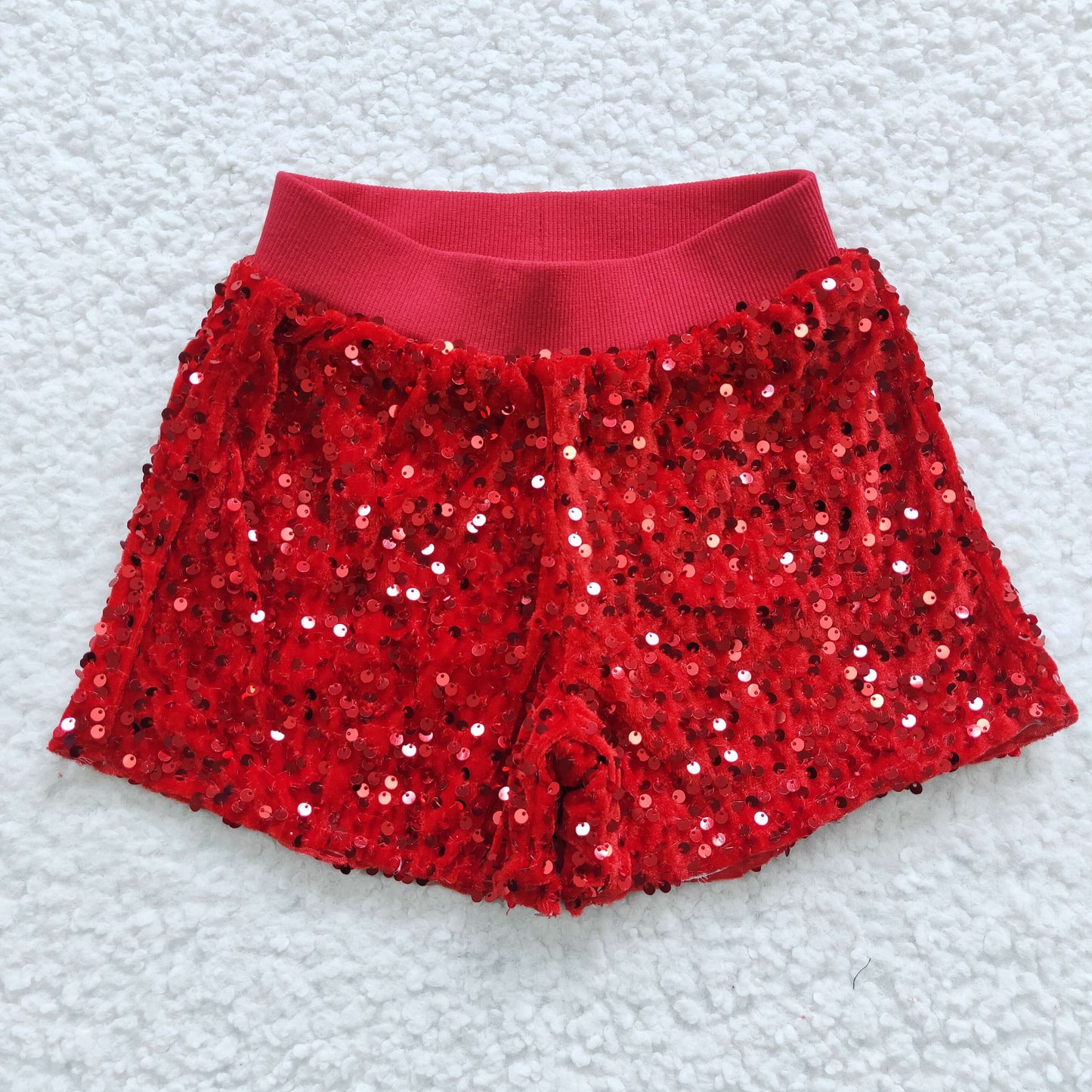 red sequins shorts, toddle girls sparking summer shorts