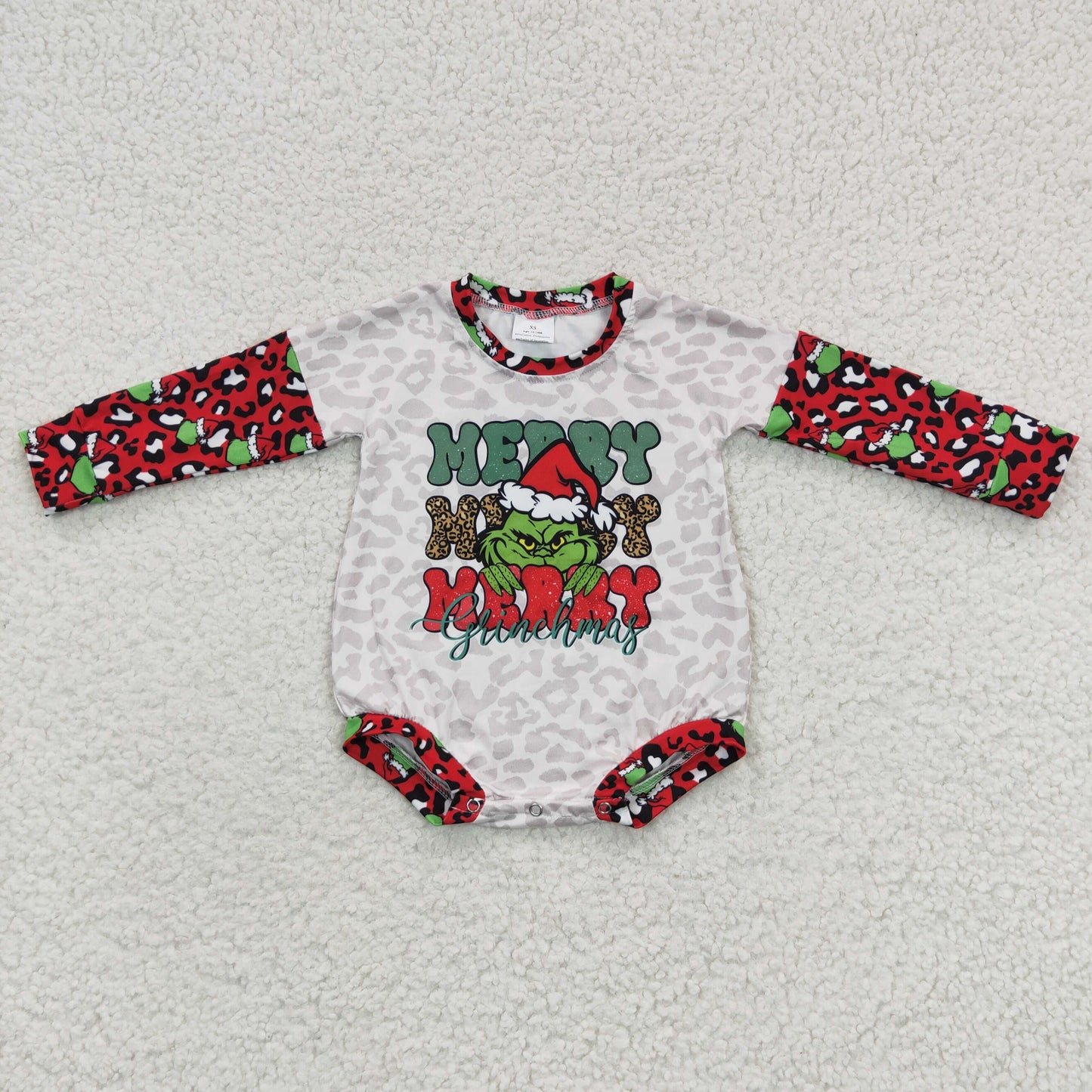 baby girls long sleeve Christmas romper