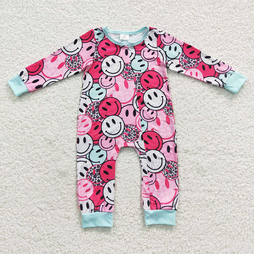 sunshine girls long sleeve zip romper
