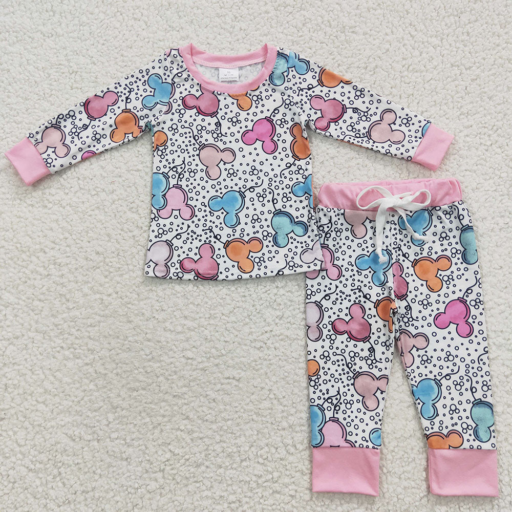children girls long sleeve cartoon design 2pcs clothing set