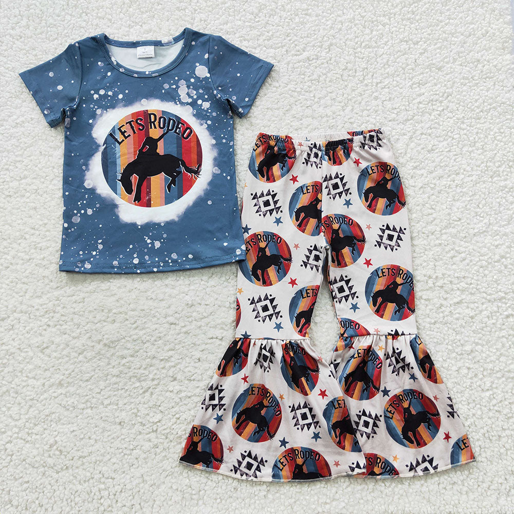 lets rodeo cowgirl western bell bottom pants outfit