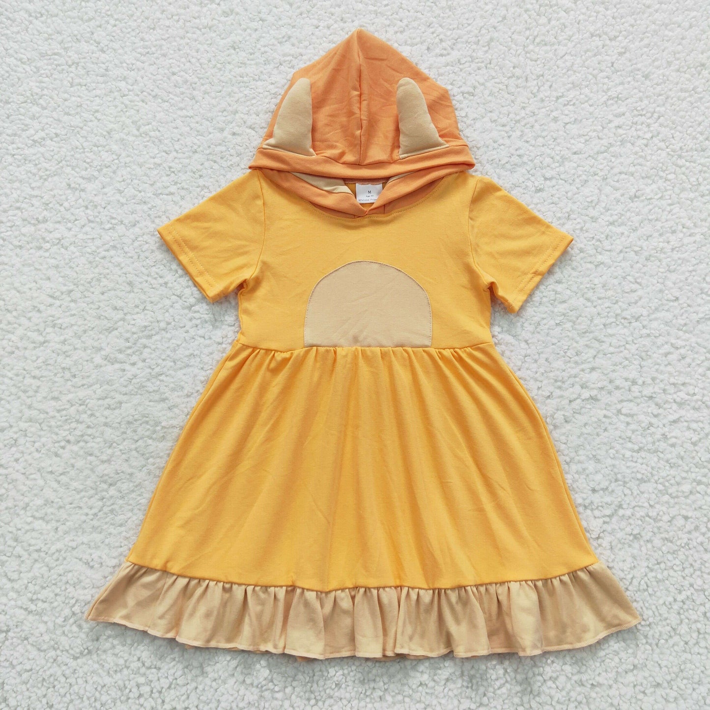 Wholesale spring summer short sleeve cartoon hoodie dress