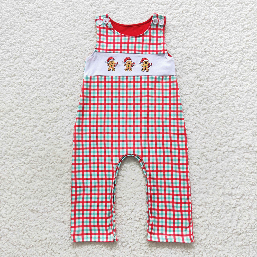 baby boy Christmas gingerbread romper