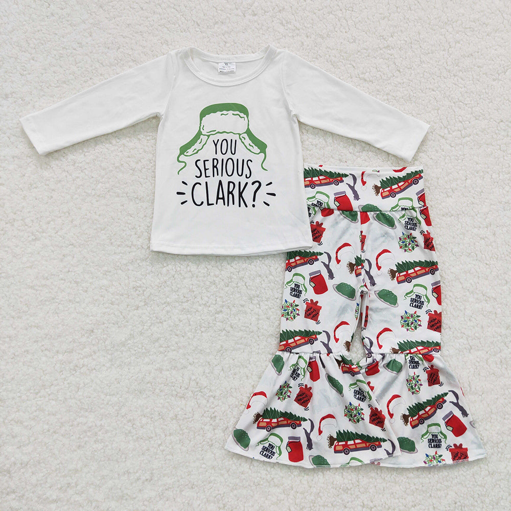 Christmas girls long sleeve winter clothes set