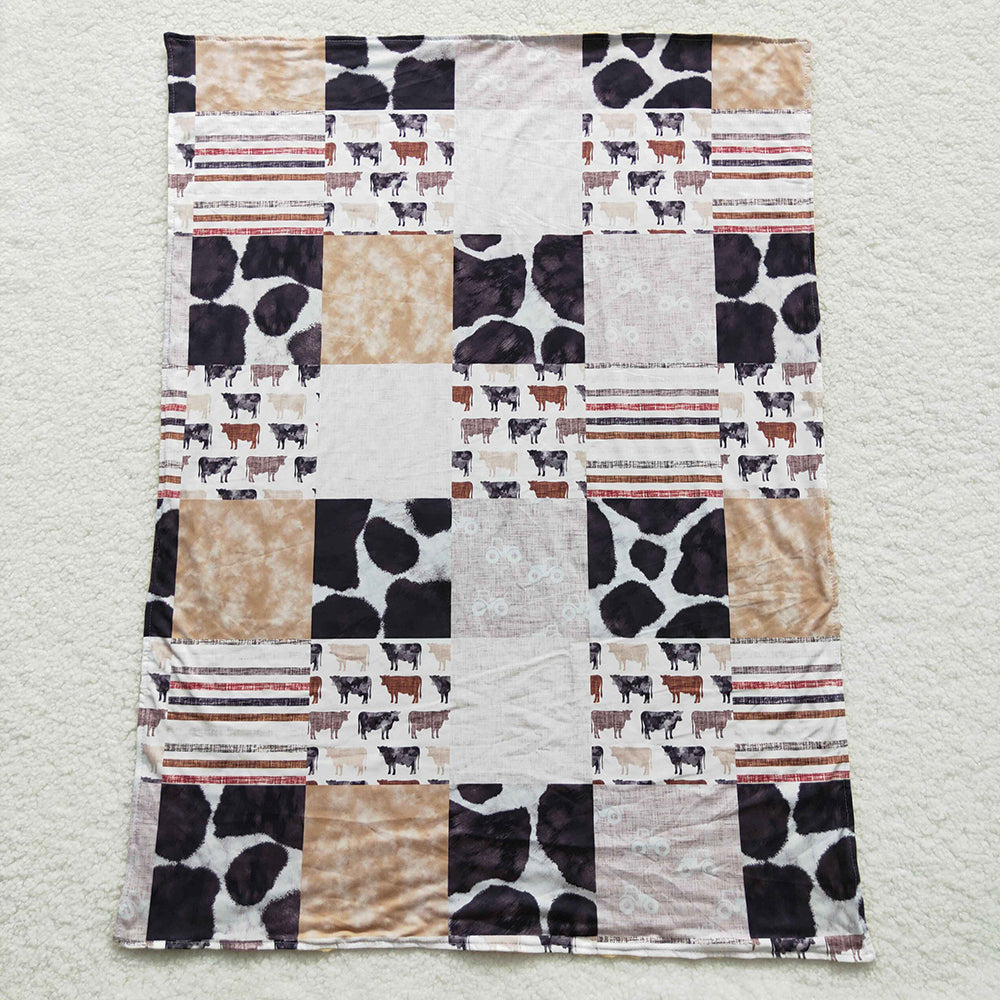 cow animal tractor wholesale kids blanket