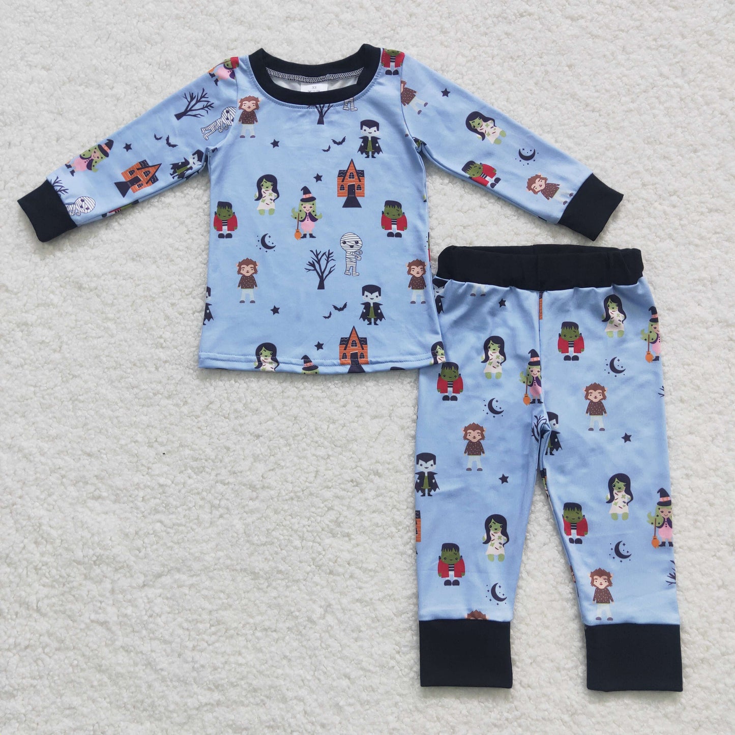 Halloween holiday long sleeve pajama set