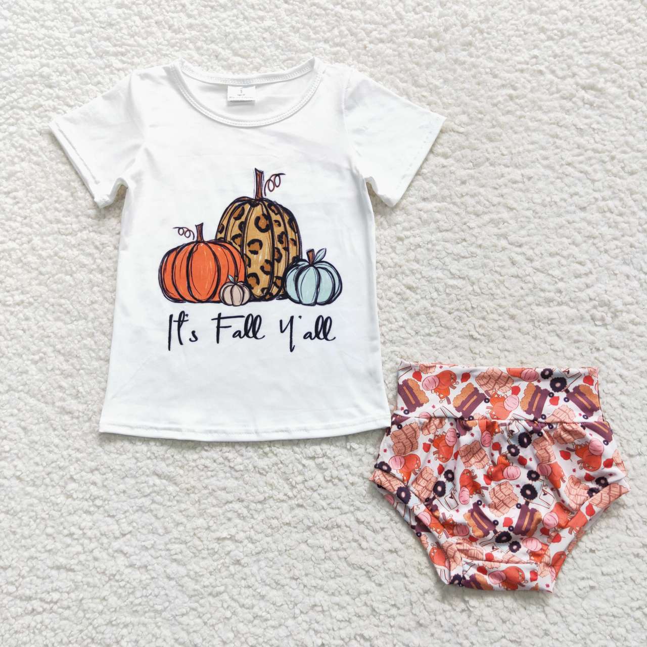 Its fall yall pumpkin bummies set headband