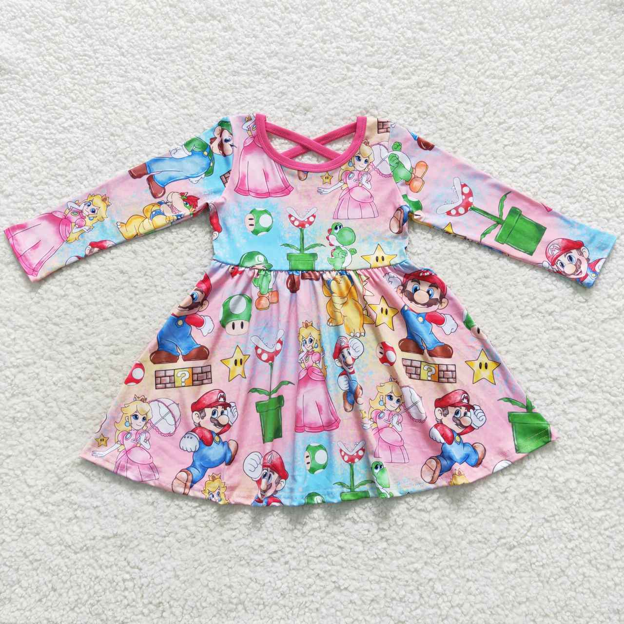 baby girls long sleeve cartoon dress