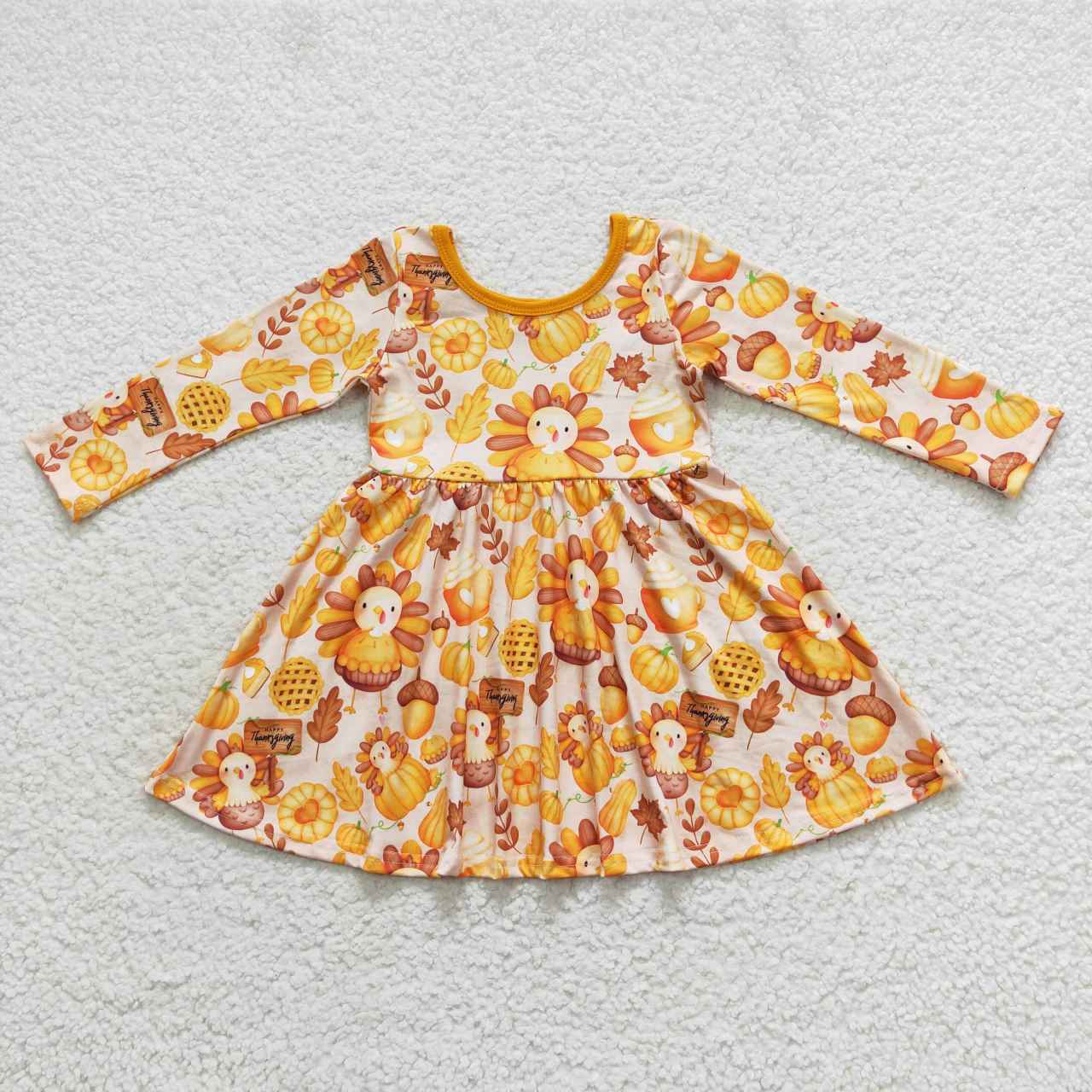 Thanksgiving turkey pumpkin boutique dress