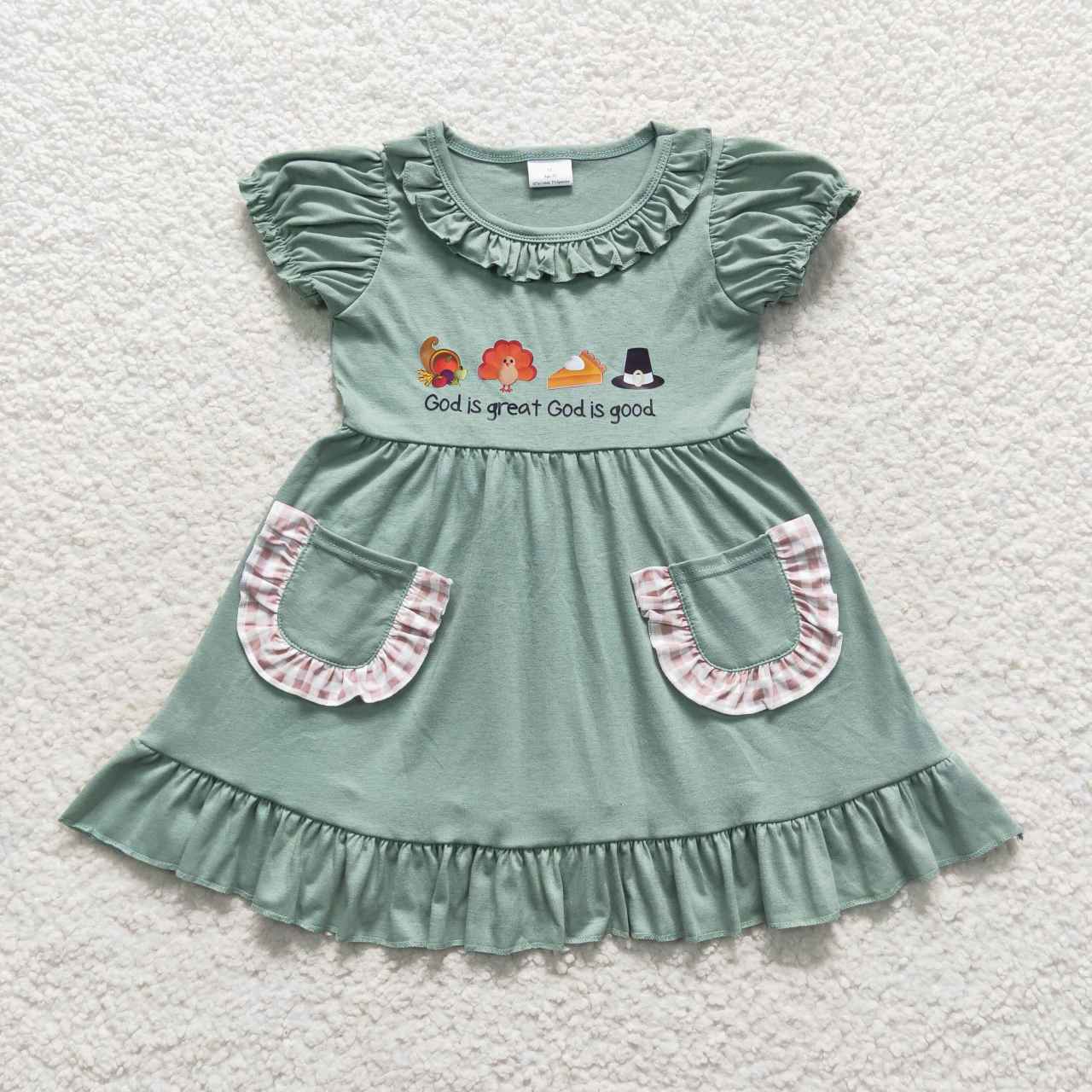 Girls Thanksgiving turkey dress