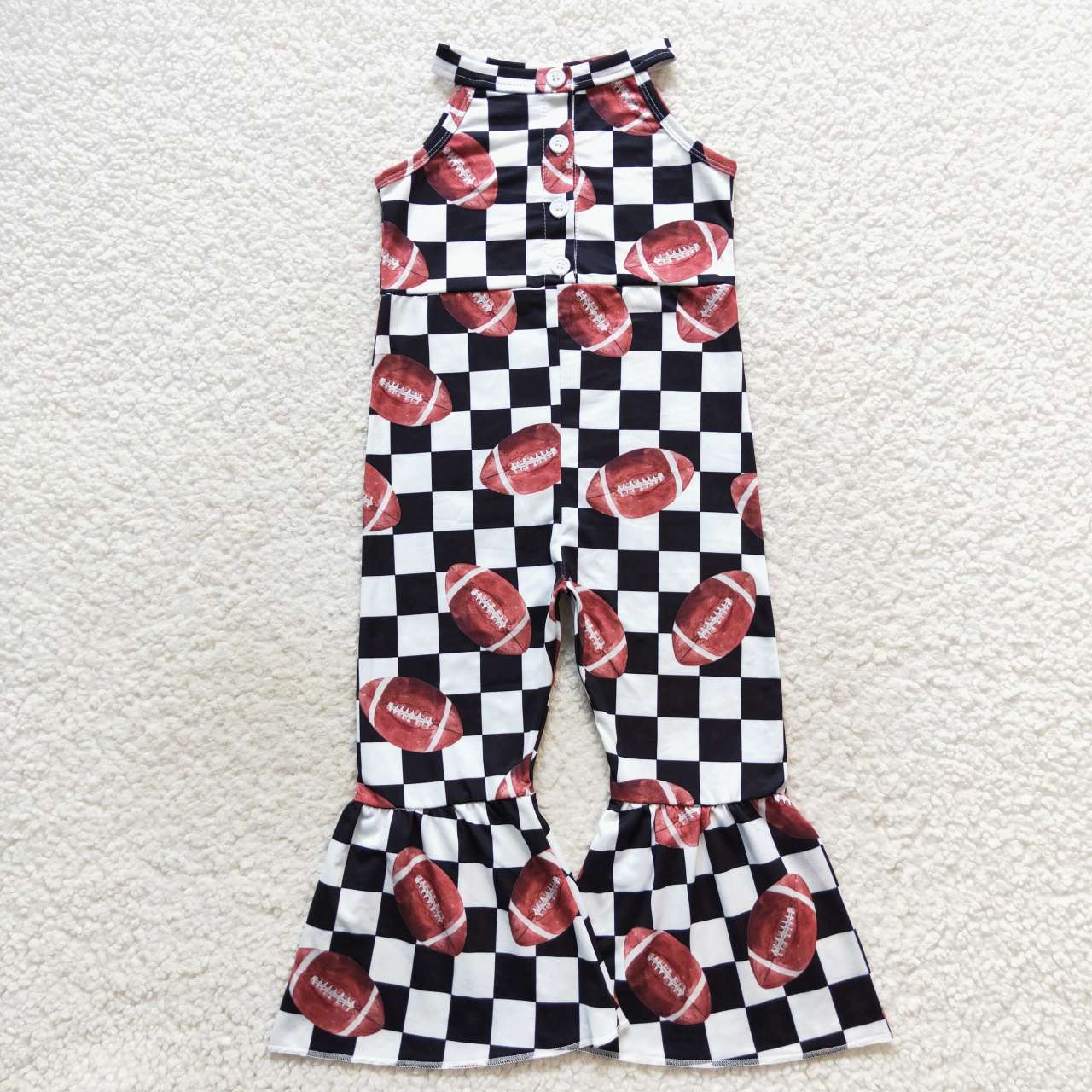 infant toddle girls football jumpsuit