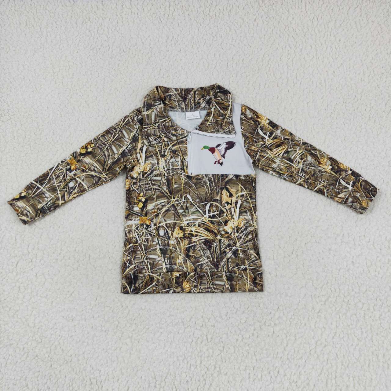 Mallard Duck Pattern Print Men Pullover Hoodie