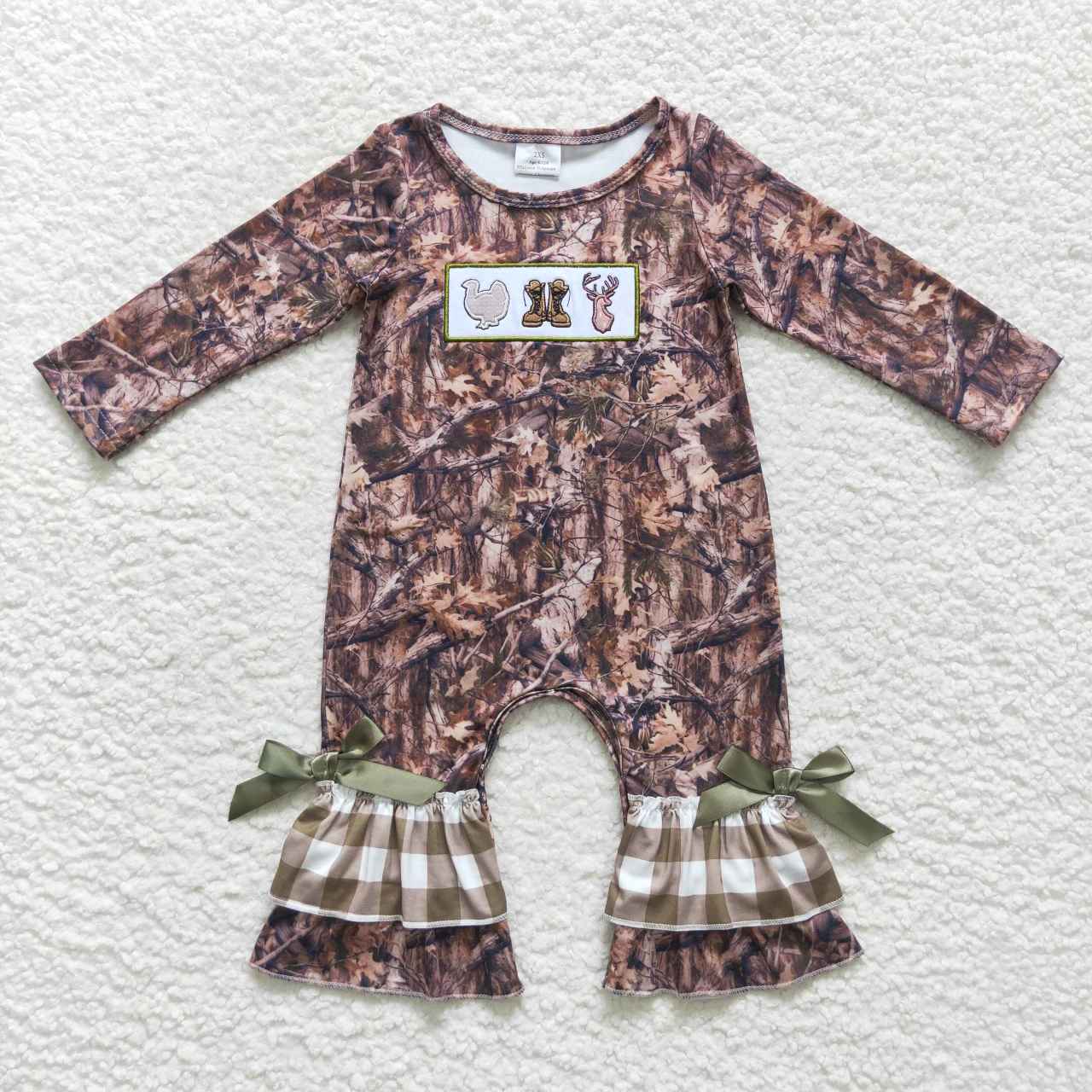 USA SHOP toddle girls reindeer turkey boots camouflage hunting romper