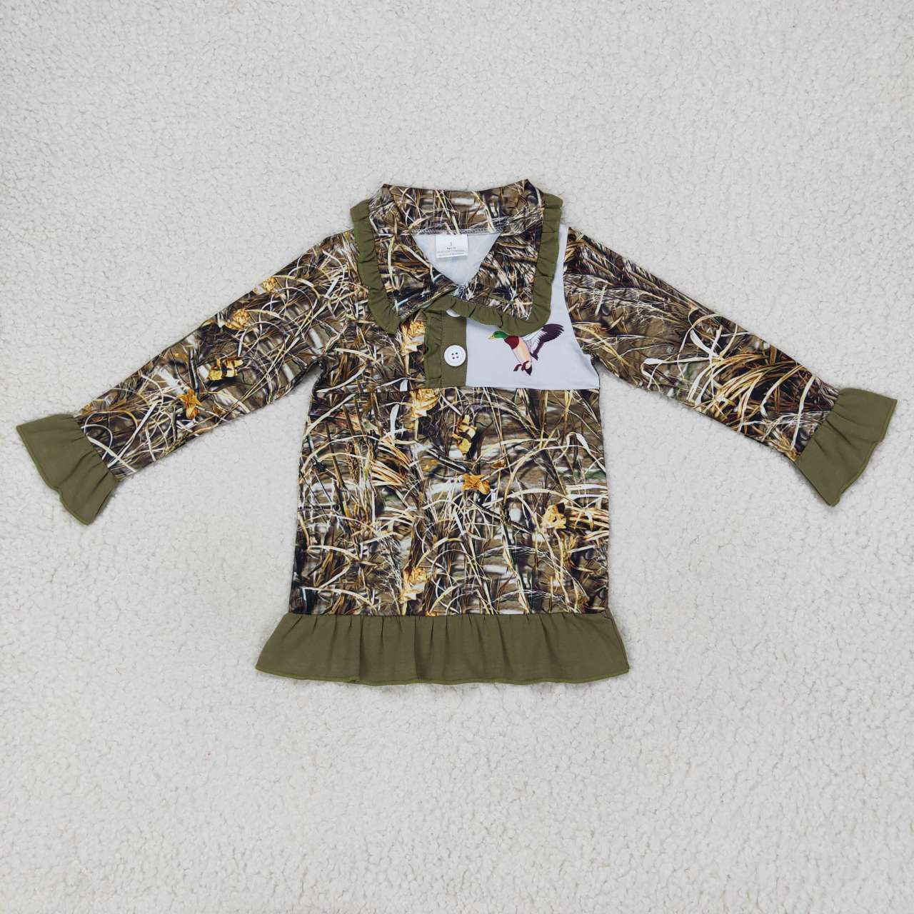 USA SHOP girls long sleeve mallard hunting pullover