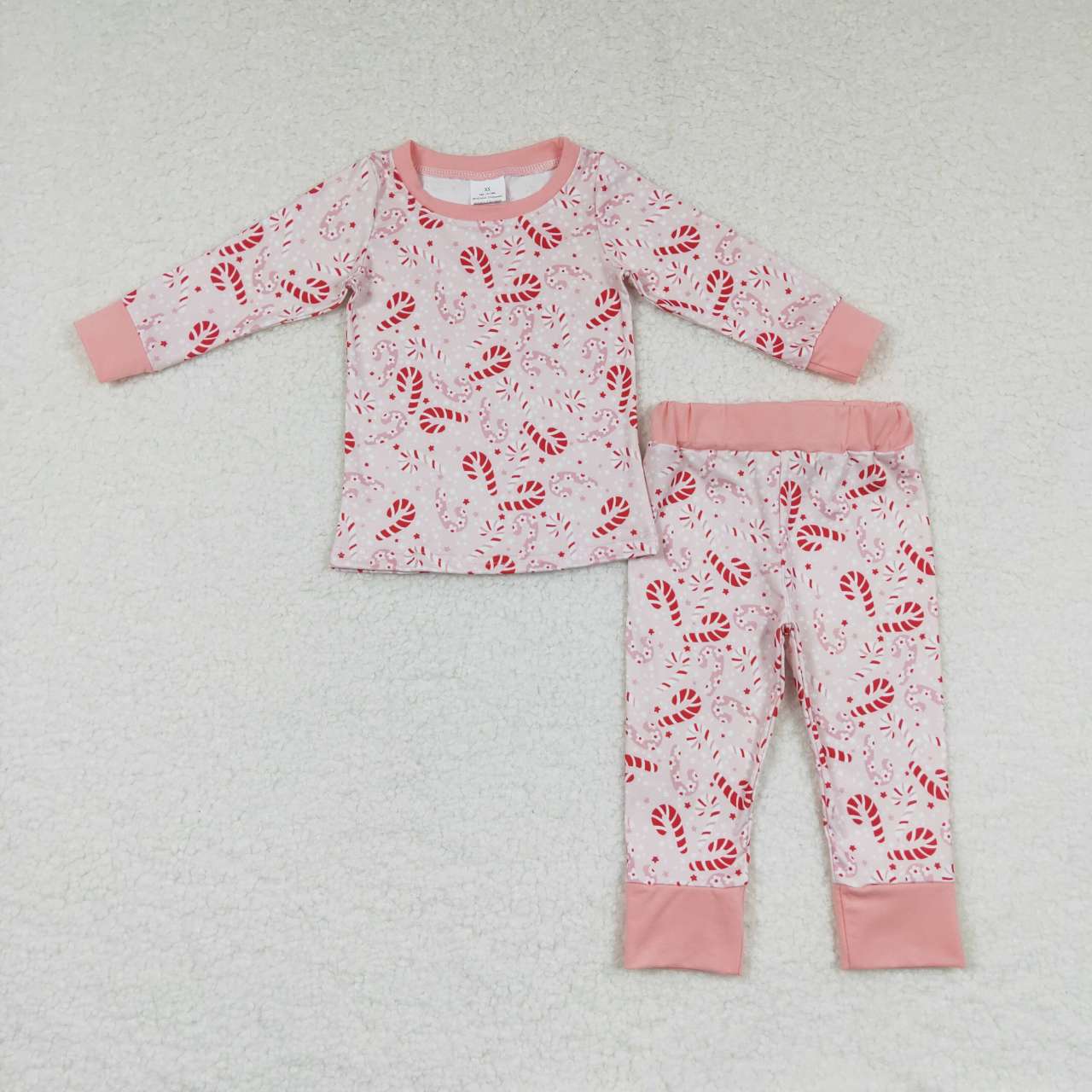 Christmas candy cane fall winter pajama set