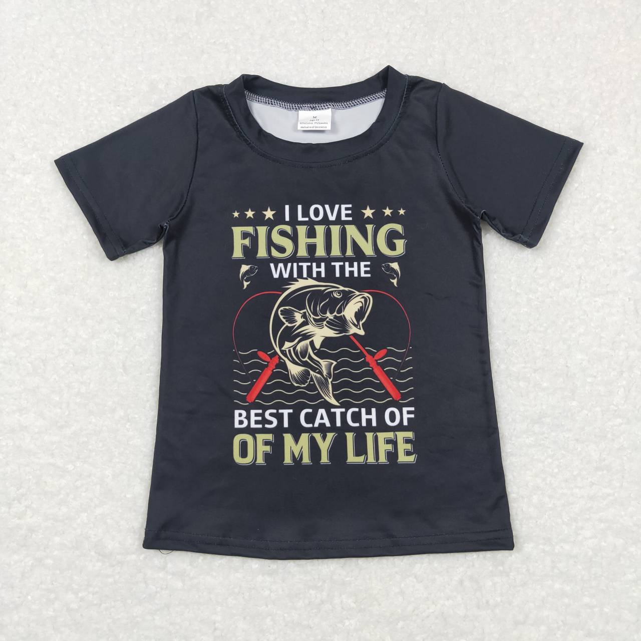 I love fishing baby boy short sleeve top
