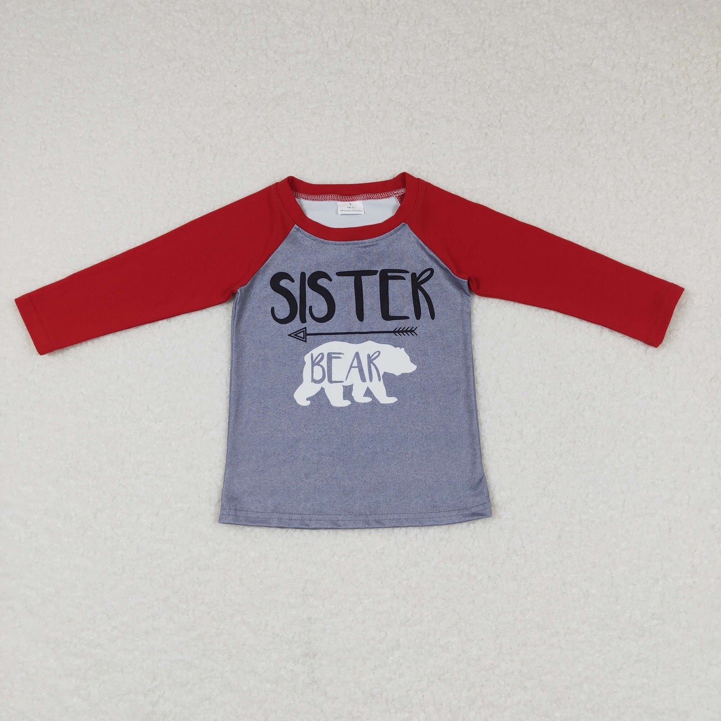 Christmas sister bear long sleeve t-shirt top