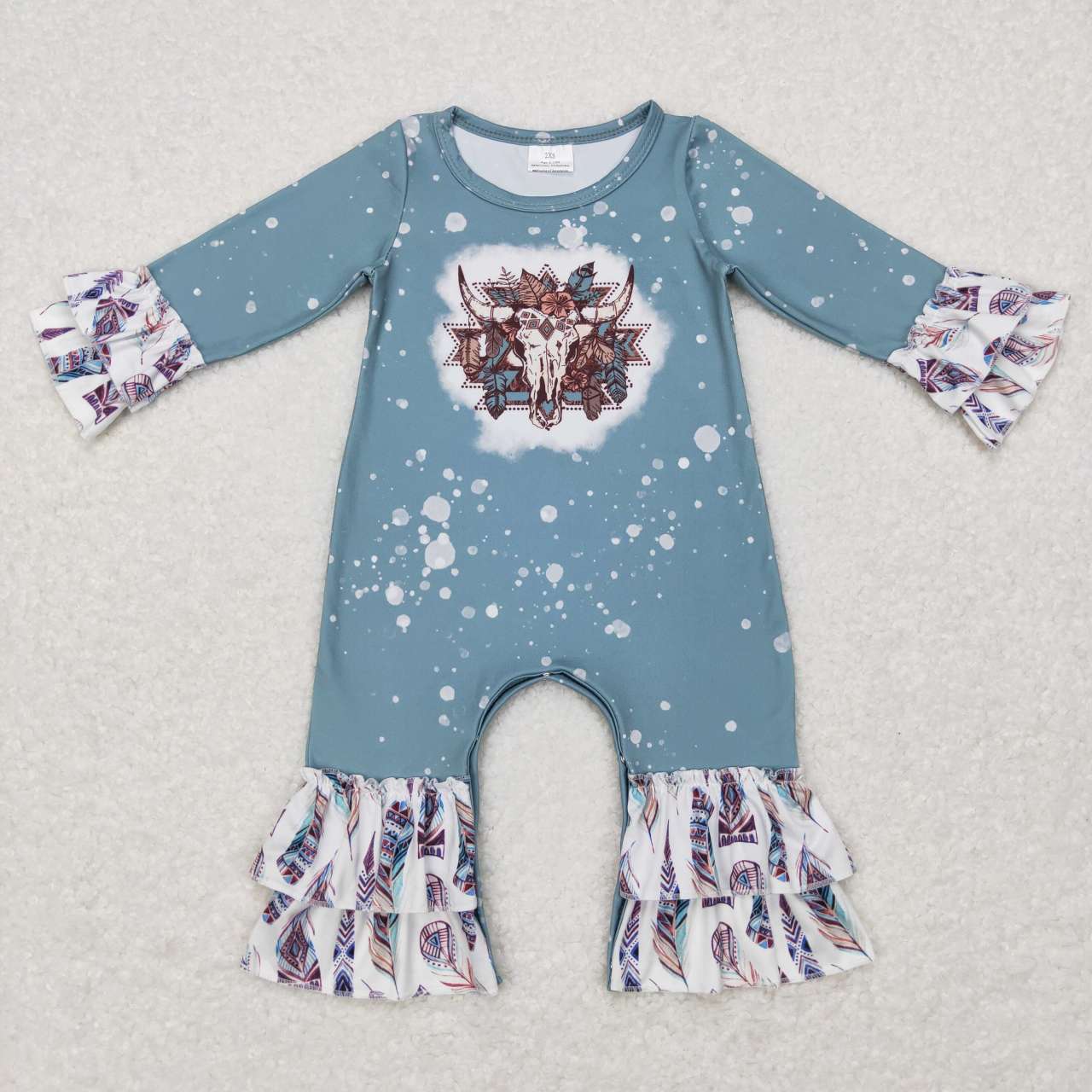 toddle girls Western cow romper