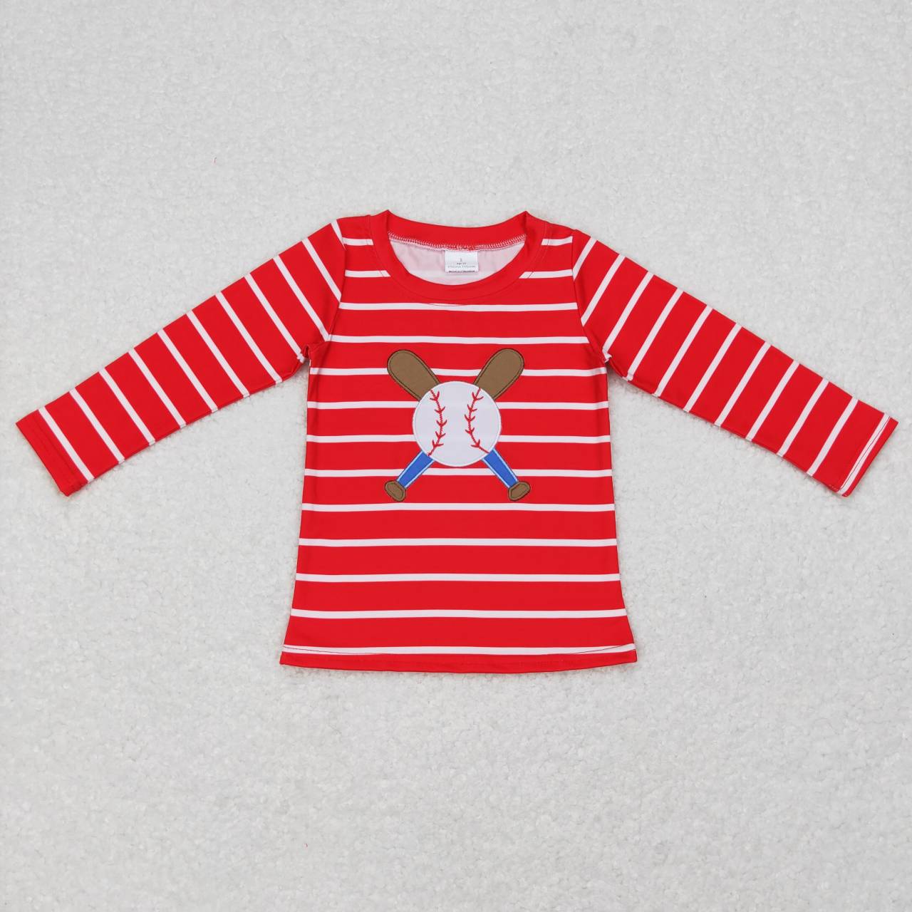 baby boy long sleeve embroidery baseball t-shirt
