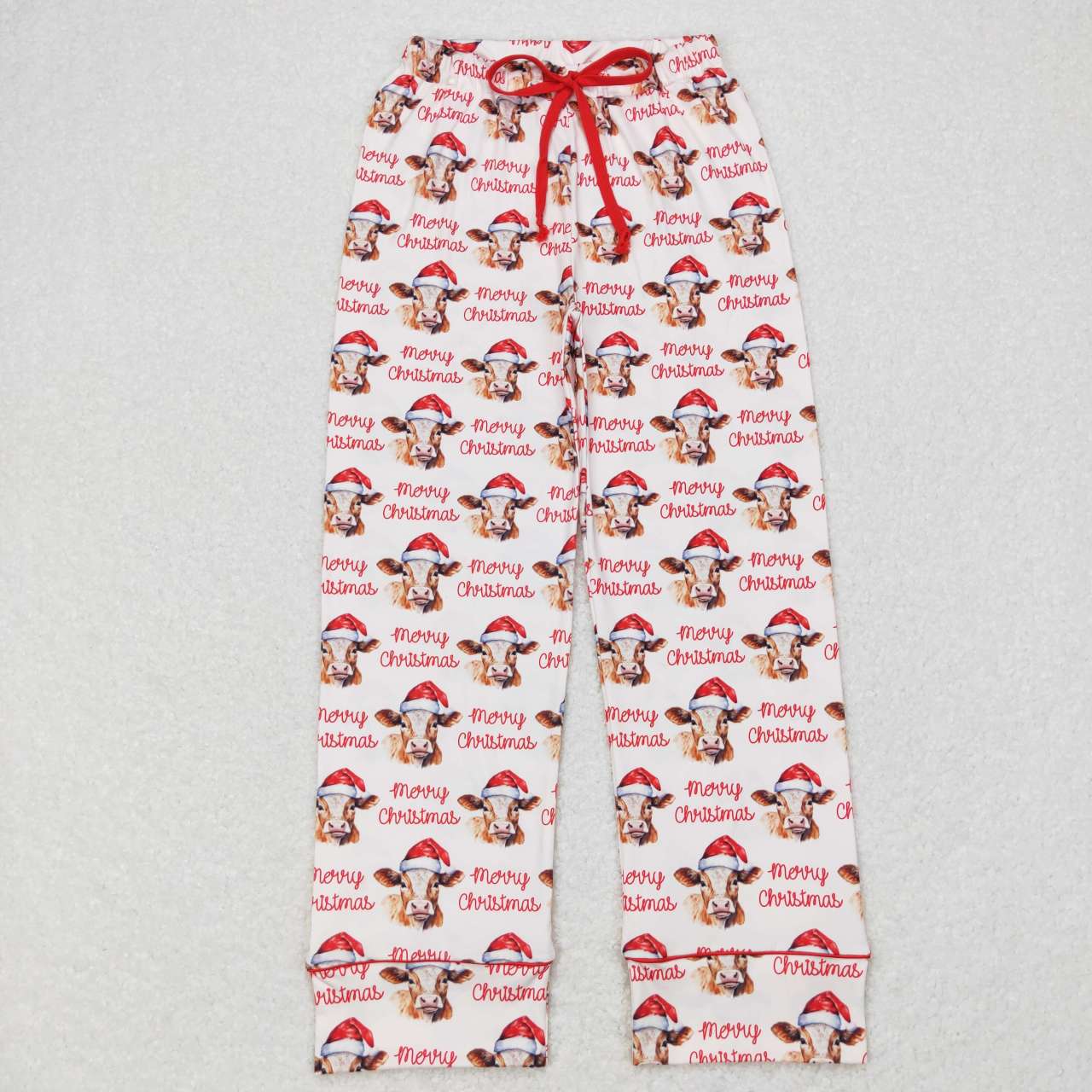 Merry Christmas adult women milk silk pants
