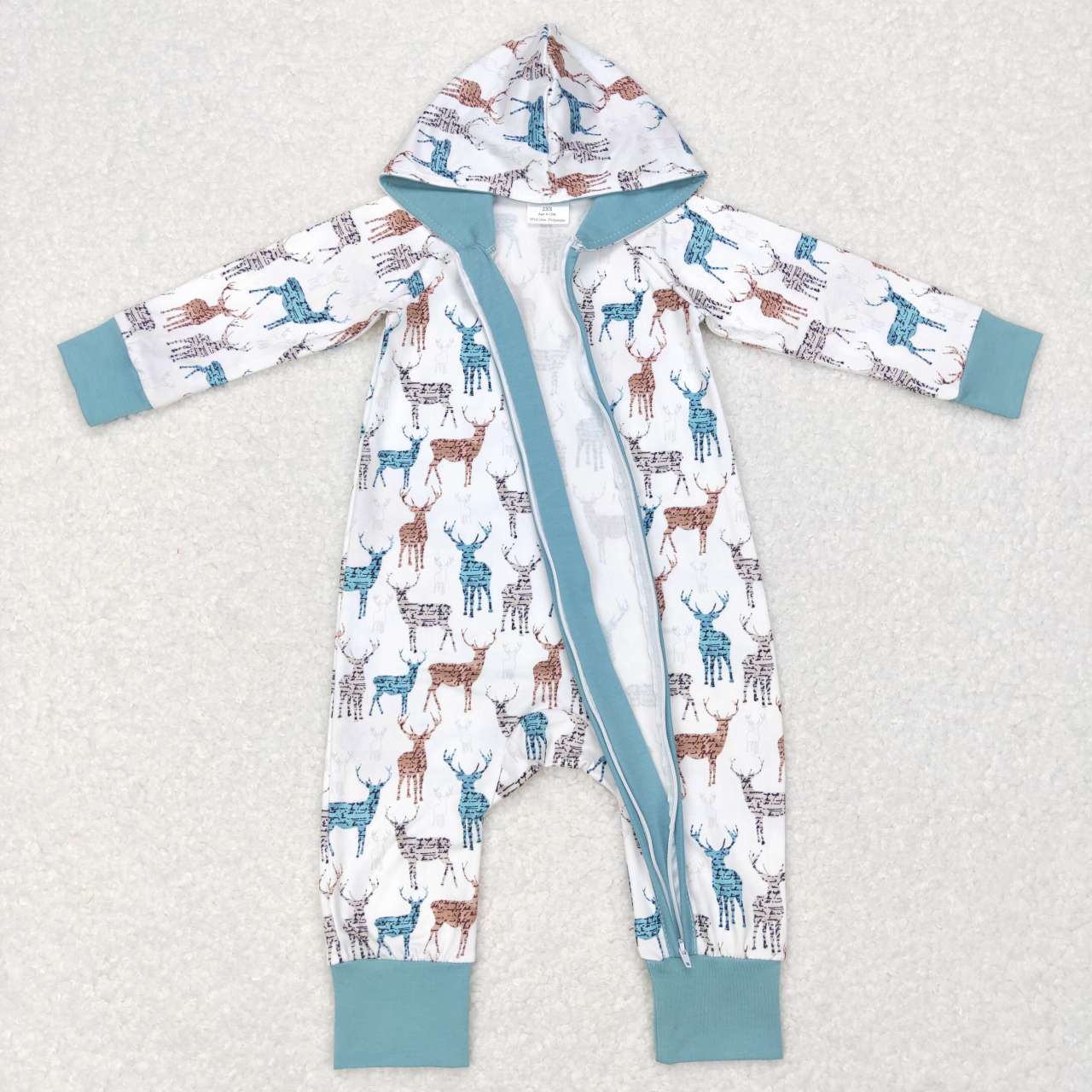 toddle girls reindeer hunting hoodie romper
